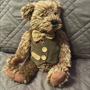 Dan Dee Brown Plush Bear with Bow